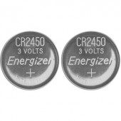 CR2450 lítium gombelem, 3 V, 620 mA, 2 db, Energizer BR2450, DL2450, ECR2450, KCR2450, KL2450, KECR2450, LM2450
