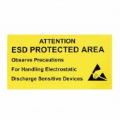 Antistat ESD figyelmeztető tábla 1 db Sárga (H x Sz) 300 mm x 150 mm Öntapadó