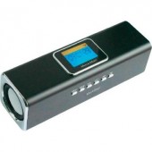 Zeneállomás, MusicMan® MA, Technaxx Hordozható mini hangfal, USB, mikroSD kártyanyílás, URH rádió Fekete