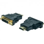 HDMI - DVI átalakító adapter, 1x HDMI dugó - 1x DVI dugó 24+5 pól., fekete, Digitus