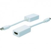 DisplayPort - HDMI átalakító adapter, 1x mini DisplayPort dugó - 1x HDMI aljzat, fehér, Digitus