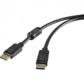 DisplayPort kábel [1x DisplayPort dugó - 1x DisplayPort dugó] 1,8 m fekete 3840 x 2160 pixel renkforce