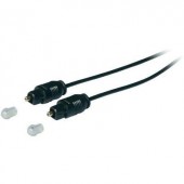 Digitális optikai audio kábel, 1x Toslink dugó - 1x Toslink dugó, 1 m, fekete, Kash 735823