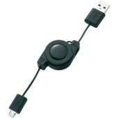 USB - Micro USB töltőkábel, önfelcsévélős adatkábel Renkforce Roll-Up