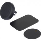 Szellőzőrács Autós mobiltelefon tartó Basetech 1592456 Mágneses rögzítés, 360 °-ban forgatható