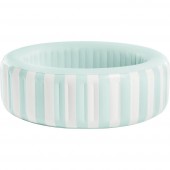 A türkiz és fehér csíkos Intex &quot Coastal Luxe Pool&quot  stílusos kialakításával frissítő fürdőzési élményt nyújt a 3 éves kortól idősebb gyermekek számára