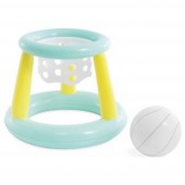Az Intex „Mega Floating Hoops” kosárpalánk felfújható labdával akciódús szórakozást nyújt a medencében és azon kívül is – ideális 6 éves vagy annál idősebb