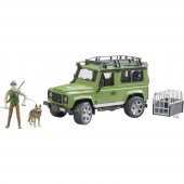 Land Rover Defender testvér erdővel és kutyával