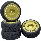 Reely 1:10 Közúti modell, Sportkocsi Komplett kerék Devil RA Arany 4 db