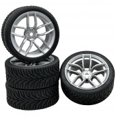 Reely 1:10 Közúti modell, Sportkocsi Komplett kerék Eagle 5 duplaküllős Ezüst 4 db