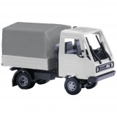 Busch 42250 H0 Tehergépjármű modell Multicar M26 emelvénnyel és ponyvával