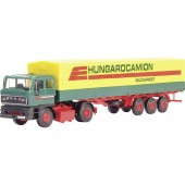 Kibri 14699 H0 Raba RABA kéttengelyes traktor HUNGAROCAMION ponyvás pótkocsival