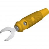 SKS Hirschmann KB 3 ge Labor csatlakozódugó Dugó, egyenes Sárga 1 db