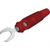 SKS Hirschmann KB 3 rt Labor csatlakozódugó Dugó, egyenes Piros 1 db