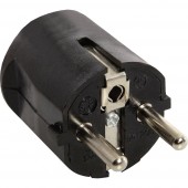 as - Schwabe 45042 Védőérintkezős hajlított dugó PVC 230 V Fekete IP20