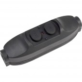 as - Schwabe 45223 Köztes kapcsoló PRCD-vel 230 V Fekete IP55