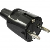 as - Schwabe 62222 Védőérintkezős dugó PVC 230 V Fekete