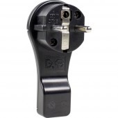 AS Schwabe 45039 Védőérintkezős lapos dugó Kihúzást segítővel 230 V Fekete IP20