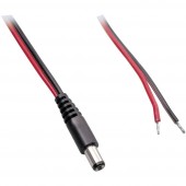 BKL Electronic 075101 Kisfeszültségű csatlakozóvezeték Kisfeszültségű dugó - Kábel, nyitott végekkel 5.50 mm 2.10 mm 0.50 m 1 db
