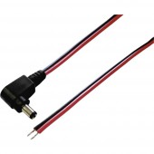 BKL Electronic 075106 Kisfeszültségű csatlakozóvezeték Kisfeszültségű dugó - Kábel, nyitott végekkel 5.50 mm 2.10 mm 1.00 m 1 db