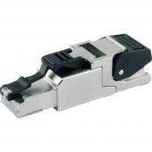 RJ45 dugaszoló, szabadban is összeszerelhető Dugó, egyenes Fémes Telegärtner J00026A2002 1 db