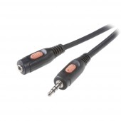 SpeaKa Professional Jack Audio Hosszabbítókábel [1x Jack dugó, 3,5 mm-es - 1x Jack alj, 3,5 mm-es] 5 m Fekete