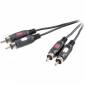 SpeaKa Professional RCA Audio Csatlakozókábel [2x RCA dugó - 2x RCA dugó] 1.50 m Fekete