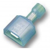 TE Connectivity 3-520107-2 Laposérintkezős dugó Dugasz szélesség: 6.3 mm Dugaszolási vastagság: 0.8 mm 180 ° Teljesen szigetelt Kék 1 db