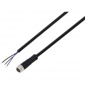 TRU COMPONENTS TC-13751932 Csatlakozóvezeték M8 x 1 Pólusszám: 3 Alj, egyenes 2 m 1 db