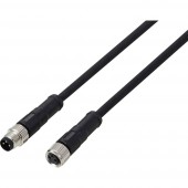 TRU COMPONENTS TC-13751992 Csatlakozóvezeték M8 x 1 Pólusszám: 3 Dugó, egyenes, Alj, egyenes 2 m 1 db
