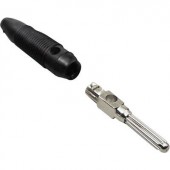 Banándugó Dugó, egyenes Tű átmérő: 4 mm Fekete TRU COMPONENTS 1 db