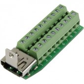 HDMI aljzat, beépíthető, csavaros bekötés, Tru Components