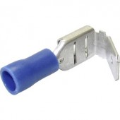 Lapos csúszósaru hüvely, elosztós, 6,3 x 0,8 mm, részlegesen szigetelt, piros, Tru Components 1583092