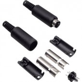 Miniatűr DIN kerek csatlakozó Dugó, egyenes Pólusszám: 6 TRU COMPONENTS 1 db