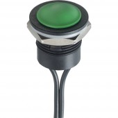 APEM IAR3F1300 IA Series Nyomógomb 24 V/DC 2 A 1 x BE/(KI) Nyomó (Ø x Ma) 16 mm x 20 mm IP67 1 db