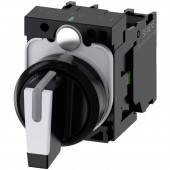 Karos billenőkapcsoló Műanyag előlapi gyűrű Fekete, Fehér 2 x 45 ° Siemens SIRIUS ACT 3SU1100-2BL60-1NA0 1 db