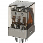 Finder 60.13.8.012.0040 Dugaszrelé 12 V/AC 10 A 3 váltó 1 db