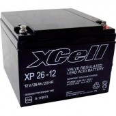 Ólom zselés akku AGM 12 V 26 Ah 165 x 127 x 176 mm XCell XP2612