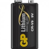 9V-os elem, lítium, 9V, 800 mAh, GP CR-9V 6LR61, 6LR21, 6AM6, 6LP3146, MN1604, A1604, E Block, LR22