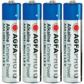 Mikroelem AAA, alkáli mangán, 1,5V, 4 db, Agfa LR03, AAA, LR3, AM4M8A, AM4, S