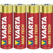 Ceruzaelem AA, alkáli mangán, 1,5V, 4 db, Varta Max Tech LR06, AA, LR6, AAB4E, AM3, 815, E91, LR6N