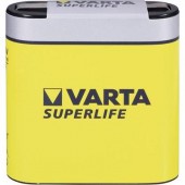 4,5V-os laposelem, cink-szén, 2700 mAh, Varta Superlife 3R12, 3LR12, 1203, V4912, MN1203, 312G, LR12, 4,5 V Block