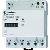 DIN sínre szerelhető 3 fázisú fogyasztásmérő 65A, MID hiteles, Finder 7E.36.8.400.0010
