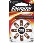 ZA312 hallókészülék elem, cink-levegő, 1,4V, 160 mAh, 8 db, Energizer ZA312, PR41
