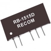 1 W-os DC/DC átalakító, RB sorozat, bemenet: 12 V/DC, kimenet: ±5 V/DC ±100 mA 1 W, Recom International RB-1205D