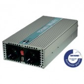 Szinuszos jellegű inverter, 1200 W, 12 V/DC (11 - 15 V) - 230 V/AC · 5 V/DC USB, e-ast HighPower HPL 1200-D-12