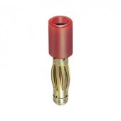 MultiContact banándugó adapter, egyenes, Ø 4/2 mm, piros