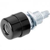 Banánhüvely 4mm/16A fekete