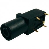 Biztonsági labor alj Alj, hajlított stift Ø: 4 mm Fekete Cliff FCR7350B 1 db