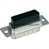 D-SUB hüvelyes kapocsléc 180 ° pólusszám: 15 Harting 09 67 015 4701 1 db